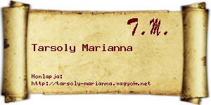 Tarsoly Marianna névjegykártya