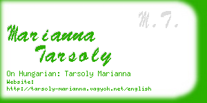 marianna tarsoly business card